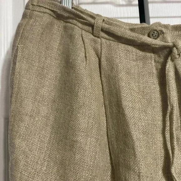 Harve Bernard linen lined tan pants trousers - Picture 5 of 11